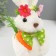 Souvenir "White Bunny with carrots" 12x11x22.5 cm