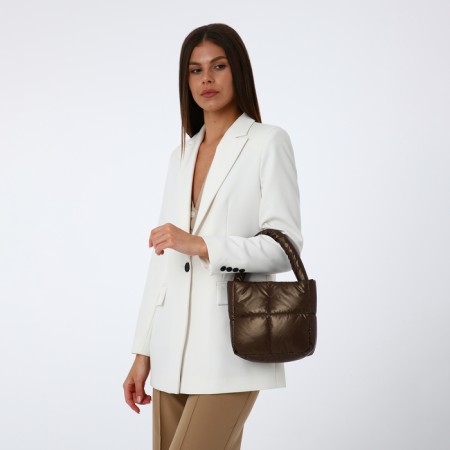 Bag-tout on lightning, brown color-1