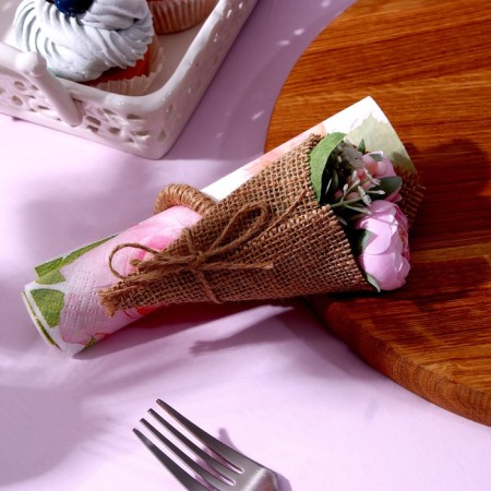 Set for decoration: Topper "Happy Birthday" 1 pc, a ring for napkins 1 pc, mix-7