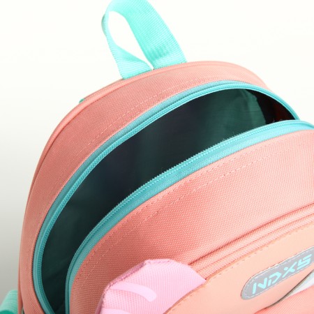 Children's backpack on the zipper "chosen", pink/turquoise color-4