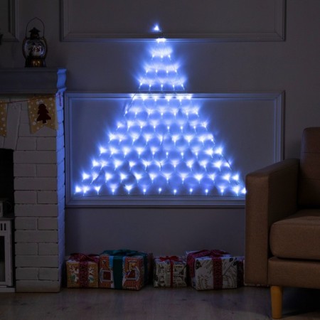 Garland "Networks" 1 × 1 m, IP20, dark thread, 90 LED, white glow, 8 modes, 220 V