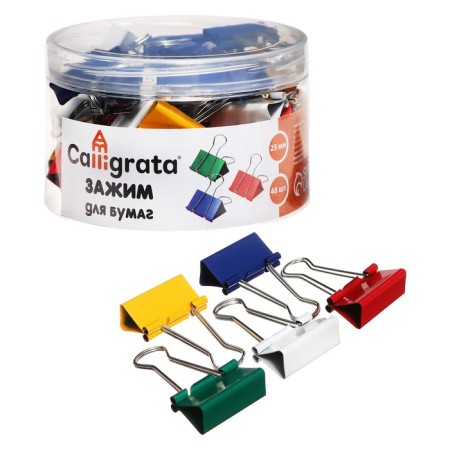 Clamps for cauliflower clamps 25mm, 48 pieces, 4 colors, in a plastic tube