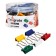 Clamps for cauliflower clamps 25mm, 48 pieces, 4 colors, in a plastic tube