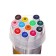 A set of markers, 12 colors, bilateral, bullet and mowed tips