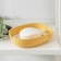 The soap dish is oval, plastic, 15 × 11 × 4 cm, color mix