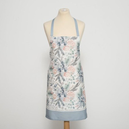 Apron "Ethel" Christmas Flowers 60x70cm, 100% HL, sarzha 190 g/m2-6