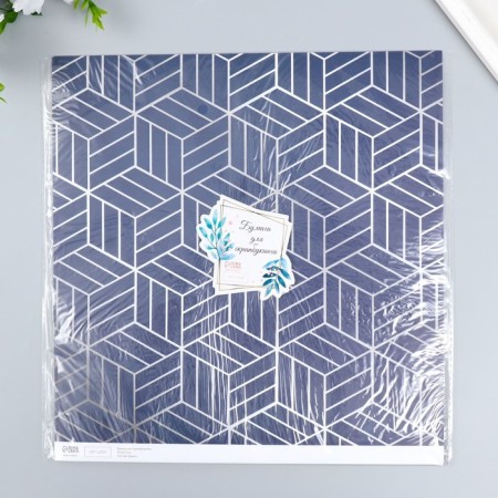 Scrapbooking paper "3D geometry" density 180 g 30.5x32 cm-4