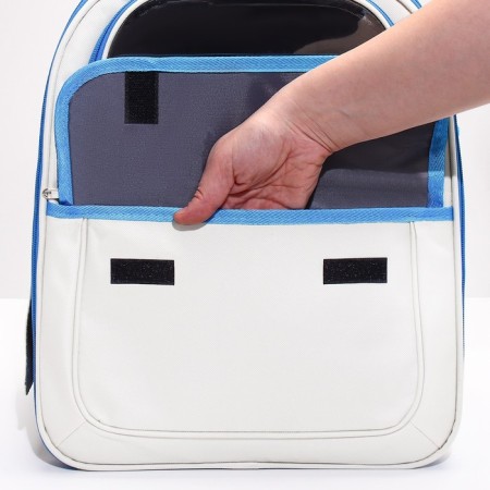 An animal-carp backpack, 30 x 40 x 25 cm, white/blue-11