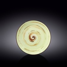Тарелка круглая Wilmax England Spiral, d=20.5 см, цвет фисташковый