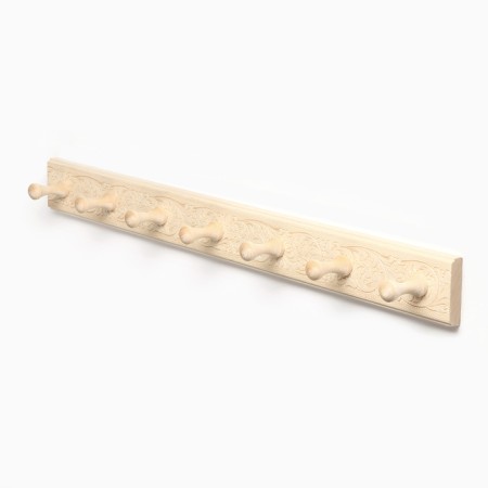 Ban "Classic" 7 hooks, linden, 65x2.5x6.5 cm Russian patterns