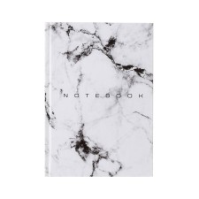 College-wiper in a solid cover of 7BC, A5, 120 sheets, marble (white), cage block, glossy lamination