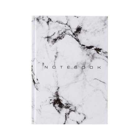 College-wiper in a solid cover of 7BC, A5, 120 sheets, marble (white), cage block, glossy lamination