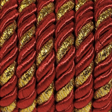 Cord twisted, d = 8 mm, 9 ± 1 m, burgundy color-1