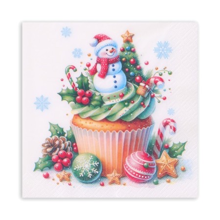 New Year's napkins Paper Pero Prestige "Kexik", 3 layers, 33x33 cm, 20 pcs-1