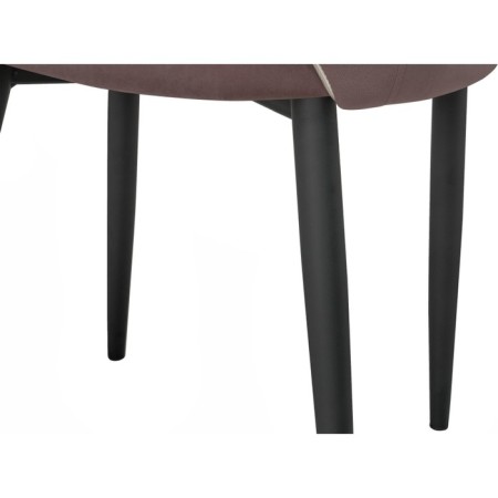 Metal frame chair Vener Metal/velor, black/pink 55x59x86 cm-8