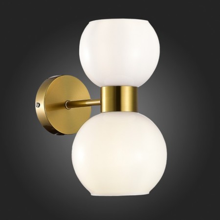 Wall lamp EVOLUCE. Sle1138-301-02. Thonet. 2x60 watts, e27, 15x29 cm, brass color-2