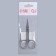 Scissors are manicure, for cuticles, bent, narrow, 9 cm, silver color