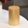 Candle-cylinder smooth, 5x7.5 cm, gold, 6 hours