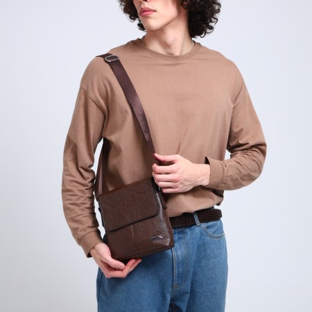 Male bag, brown color-5