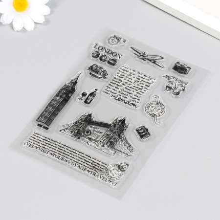 Stamp for creativity Silicon "Travel to London" 16x11 cm-1