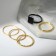 Ring set 5 pieces "perfect fingers" flicker, black and golden color