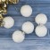 Set of balls plastic D-3.5 cm, 6 pcs "Snow Power" White