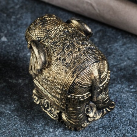 Figure "Indian Elephant" Old Gold, 12x7x6cm-2