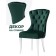 Wooden chair Milano 1 array of wood/velor, white/green 51x59x96 cm