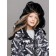 Children's knitted hat with fur, size 52, black color