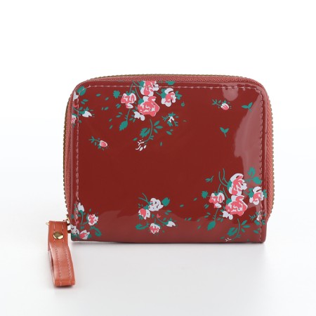 Women's wallet with lightning, brown color-1