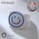 Ring "Smiley", color blue-white, 17 size