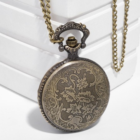 Pocket clock "Train", quartz, chain L-40 cm, D-4.5 cm-2
