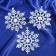 Christmas tree decoration "Snowflake" (set of 3 pcs) D-9 cm, white