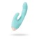 Vibrator with clitoral stimulant L’Eroina by Toyfa Crystal, silicone, blue color, 18.3 cm