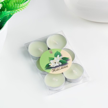 Set of candles of tea aromatic, 6 pcs, jasmine-1