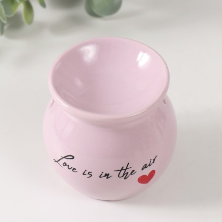 Aroma lamp ceramics "Love is in the Air" Lilac 7.2x7.2x7.8 cm-2