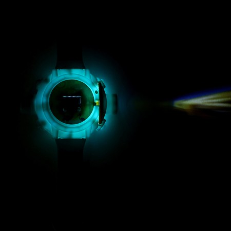 Clock-design "Animals", light effects, 24 pictures, blue color-8
