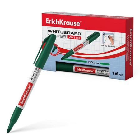 Board marker, 2.0 mm, Erichkrause W-110, Round, Green