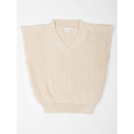 Vest for girl knit, height 122 cm, milk color-9