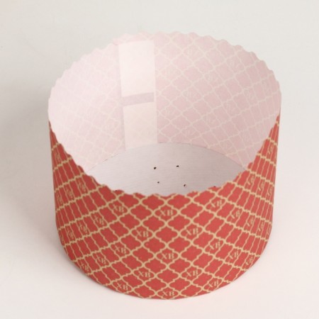 Paper forms for cupcake, muffins and kulich "XV red" 134x90 mm (packing 1400 pcs)-1