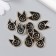 Decor for creativity plastic "Black cat" gold 0.3x1.4x1.8 cm