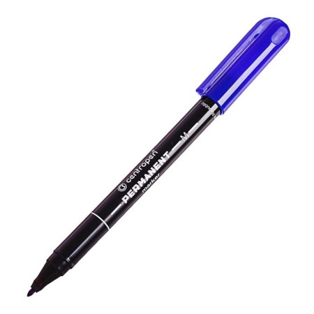 Permanent marker 2.0 mm centropen 2846, line 1 mm, blue color-1