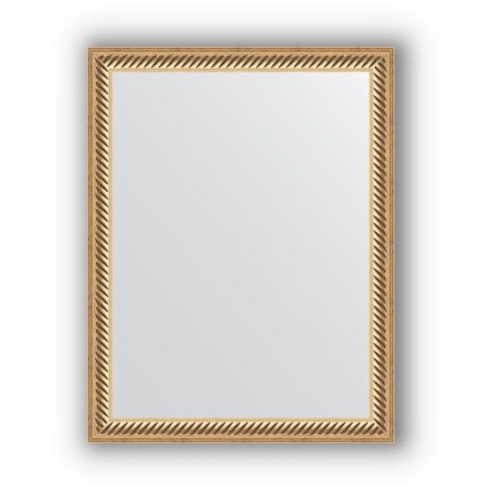 Mirror in the baguette frame - twisted gold 28 mm, 35 x 45 cm, EvoForm