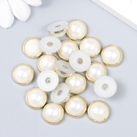 Decor for creativity Plastic "Half -Wash with a rim" set of 20 pcs mix 1.3x1.3 cm-2