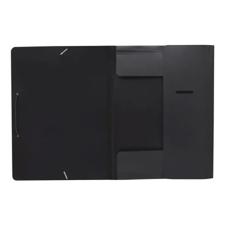 A4 elastic band A4, 500 μm Calligrata, Koreshka 4 mm, up to 300 sheets, embossing "Sand", black-1