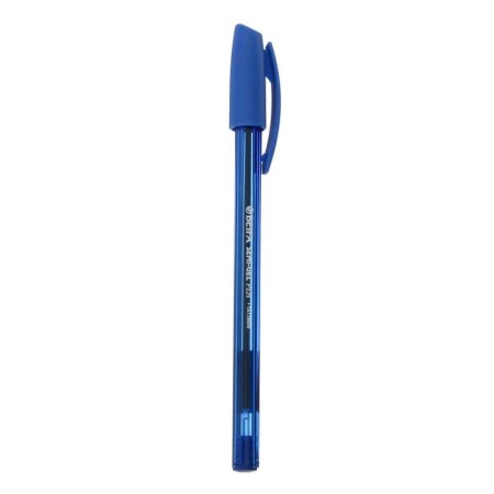 Ballpoint handle BEIFA "Stylish", rubber emphasis, node 0.5, trihedral, metal tip, blue ink blue-2
