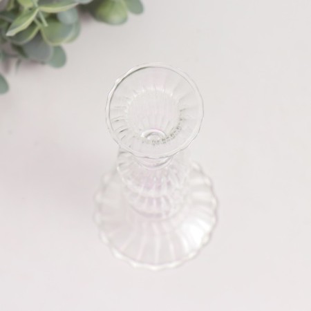 Glass of Glass for 1 candle "Aesthetics - two balls" Transparent 27x8.5x8.5 cm-2