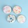 Folding mirror "flowers", D 7.5 cm, with an increase, artificial leather, MIX drawing