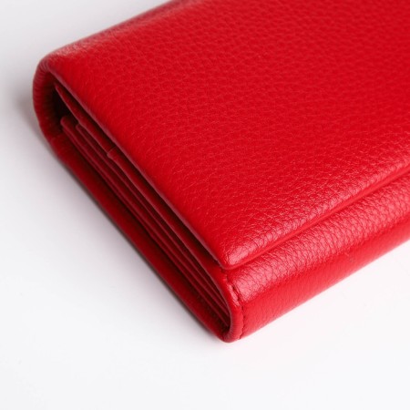 Women's wallet on magnet, red color-2