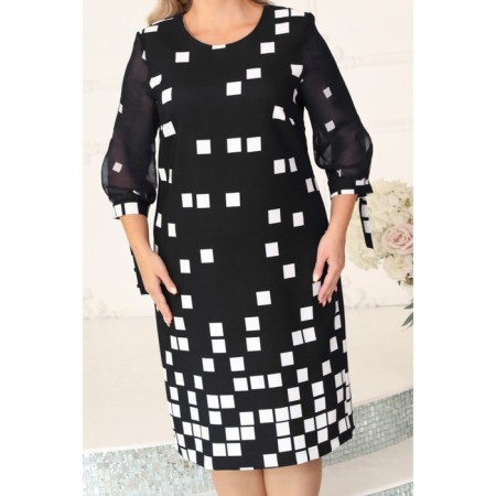 Female dress, size 50, black color-2